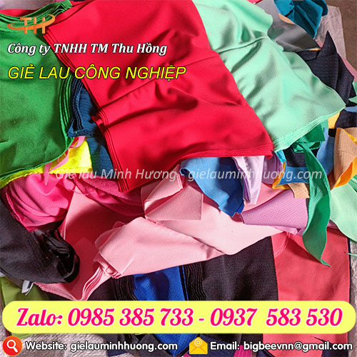 Giẻ lau công nghiệp may nhiều lớp bằng vải thun cotton Giẻ lau công nghiệp may nhiều lớp bằng vải thun cotton