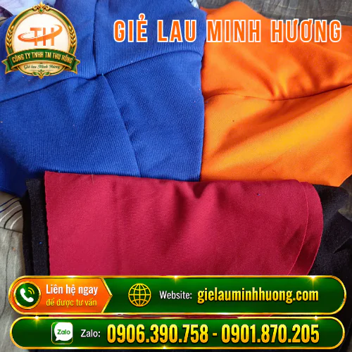 Giẻ lau công nghiệp may nối Giẻ lau công nghiệp may nối nhiều mảnh