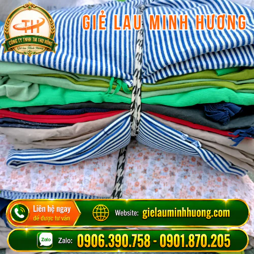 Giẻ lau công nghiệp một bó nhỏ 5kg Giẻ lau công nghiệp một bó nhỏ 5kg