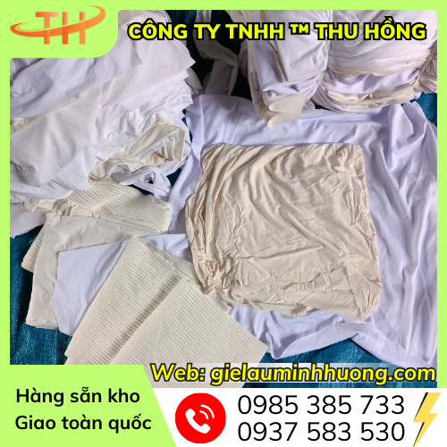 Giẻ lau công nghiệp siêu thấm vải màu trắng Giẻ lau công nghiệp siêu thấm vải màu trắng