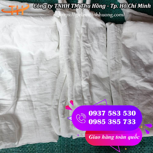Giẻ lau cotton màu trắng dùng lọc sơn Giẻ lau cotton màu trắng dùng lọc sơn