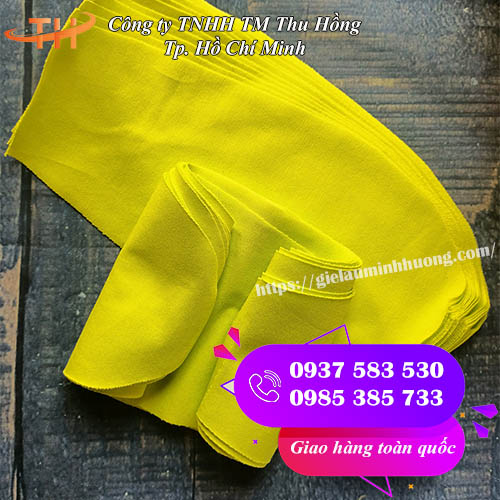giẻ lau lốc màu không bụi vải thun cotton