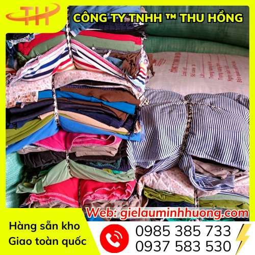 Giẻ lau màu 1 lớp bán sẵn một bó 5kg Giẻ lau màu 1 lớp bán sẵn một bó 5kg