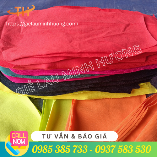 Giẻ lau màu cỡ bàn tay vải thun cotton không bụi Giẻ lau màu cỡ bàn tay vải thun cotton không bụi