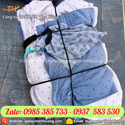 Giẻ lau màu họa tiết chất liệu thun cotton 35/65 Giẻ lau màu họa tiết chất liệu thun cotton 35/65