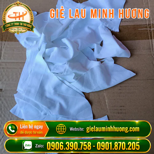 Giẻ lau máy loại nhỏ 10cm - 15cm lau chi tiết