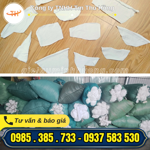 Giẻ lau máy màu trắng nhiều kích cỡ lớn nhỏ Giẻ lau máy màu trắng nhiều kích cỡ lớn nhỏ