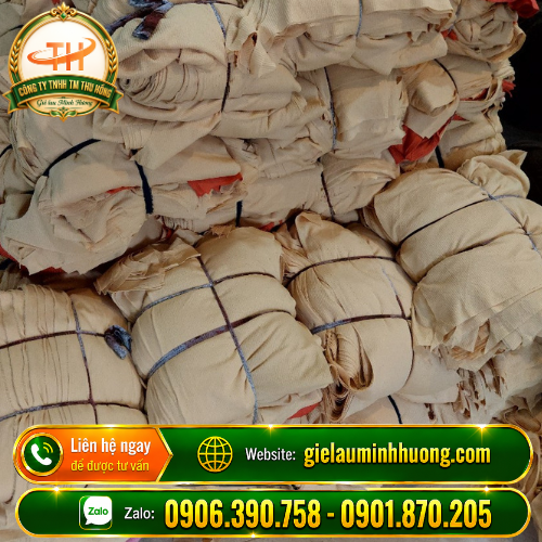 Giẻ lau thun cotton cân ký sẵn Giẻ lau thun cotton cân ký sẵn