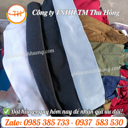 Giẻ lau thun cotton thấm dầu mỡ hóa chất Giẻ lau thun cotton thấm dầu mỡ hóa chất