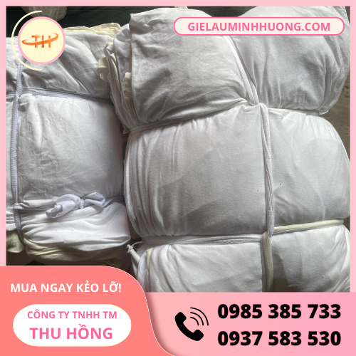 Giẻ lau thun trắng khổ A4 cân ký bó 5kg Giẻ lau thun trắng khổ A4 cân ký bó 5kg