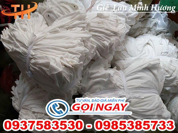 giẻ lau trắng cân kg giá rẻ, ship nhanh tỉnh Long An