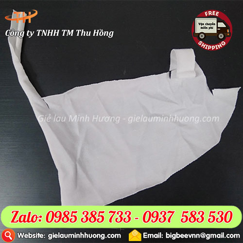 Giẻ lau trắng cỡ nhỏ rời kích thước 10 - 15cm Giẻ lau trắng cỡ nhỏ rời kích thước 10 - 15cm