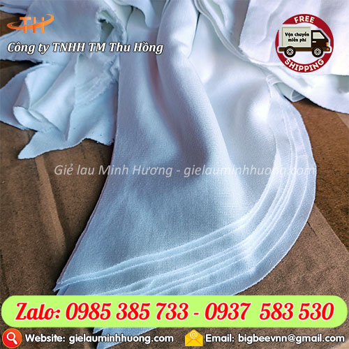 Giẻ lau trắng cỡ nhỏ rời Giẻ lau trắng cỡ nhỏ rời