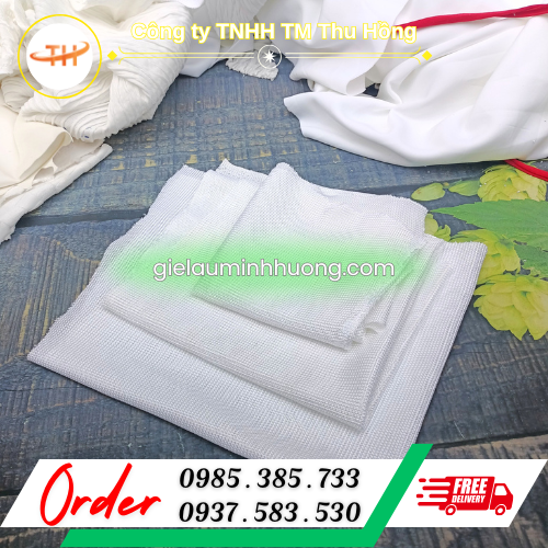 Giẻ lau trắng công nghiệp lau sạch bụi Giẻ lau trắng công nghiệp lau sạch bụi