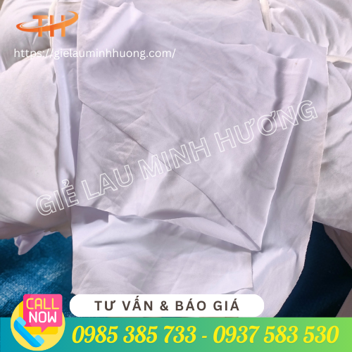 Giẻ lau trắng cotton miếng 1 lớp Giẻ lau trắng cotton miếng 1 lớp