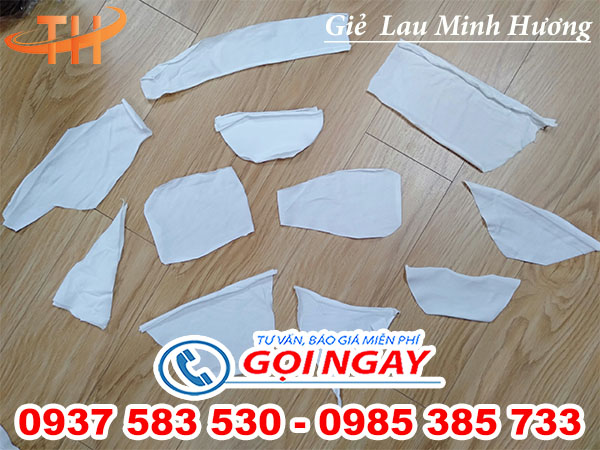 giẻ lau trắng giá rẻ, cân ký size lớn - nhỏ