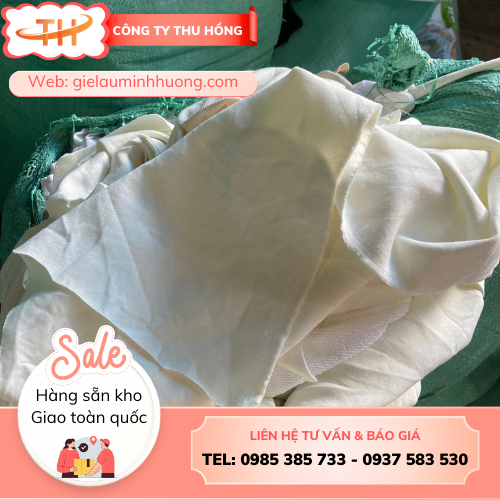 Giẻ lau trắng khổ lớn A4 cho nhà xưởng, garage Giẻ lau trắng khổ lớn A4 cho nhà xưởng, garage