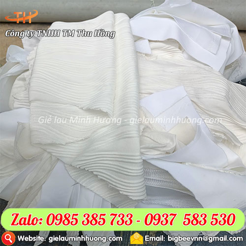 Giẻ lau trắng không bụi vải poly mịn Giẻ lau trắng không bụi vải poly mịn