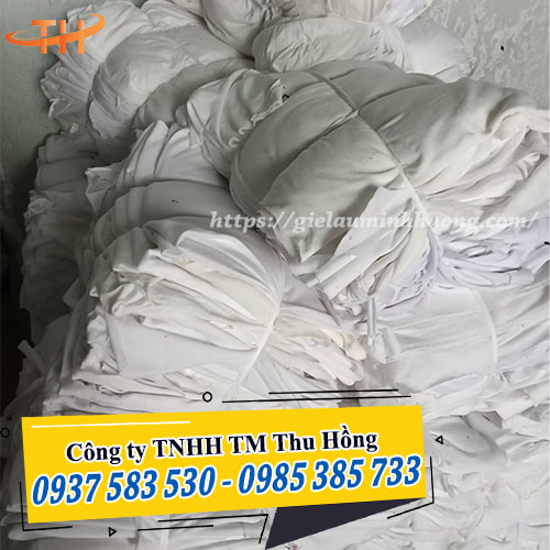 giẻ lau trắng không may
