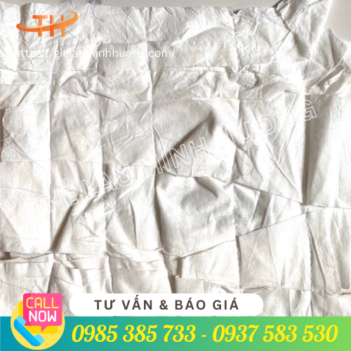 Giẻ lau trắng may ghép 01 Giẻ lau trắng may ghép 01