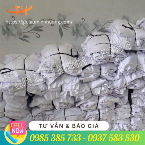 Giẻ lau trắng nguyên miếng lớn bó 5kg 02 Giẻ lau trắng nguyên miếng lớn bó 5kg 02