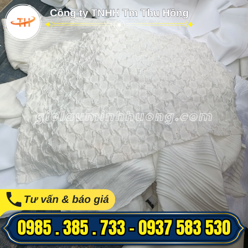 Giẻ lau trắng poly không bụi lau máy móc sạch bóng Giẻ lau trắng poly không bụi lau máy móc sạch bóng