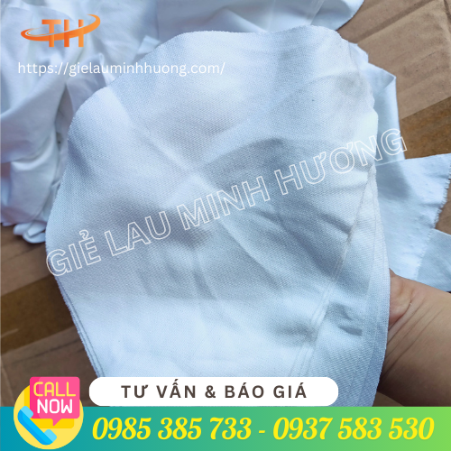 Giẻ lau trắng size nhỏ 15cm 01 Giẻ lau trắng size nhỏ 15cm 01