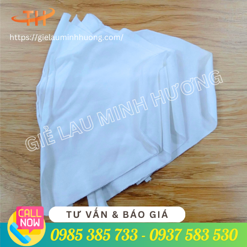 Giẻ lau trắng size nhỏ 15cm 02 Giẻ lau trắng size nhỏ 15cm 02