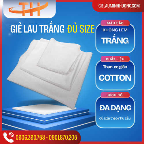 giẻ lau trắng cotton giẻ lau trắng cotton