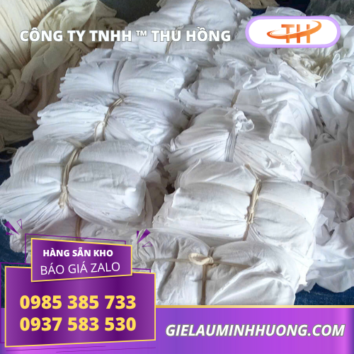 Hàng trăm ký giẻ lau máy cột sẵn Hàng trăm ký giẻ lau máy cột sẵn