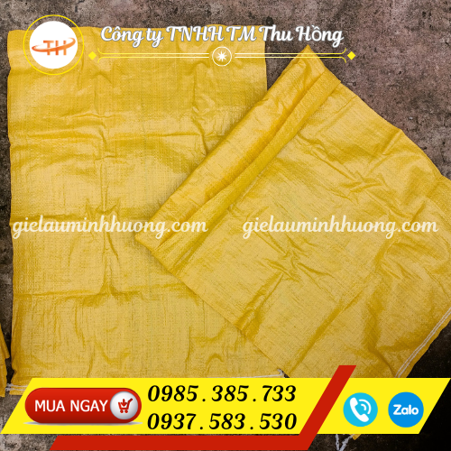Hình ảnh bao PP dệt màu vàng  Hình ảnh bao PP dệt màu vàng