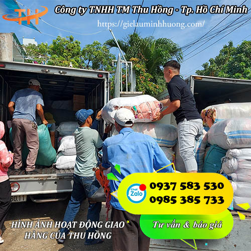 hình ảnh thực tế giao hàng giẻ lau tại kho 07