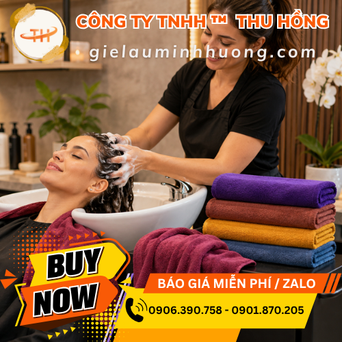 Khăn gội đầu thấm nước khi gội đầu Khăn gội đầu thấm nước khi gội đầu