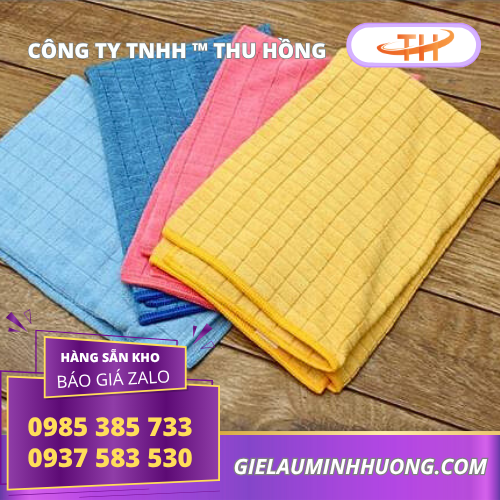 Khăn lau bụi Microfiber đủ các màu Khăn lau bụi Microfiber đủ các màu