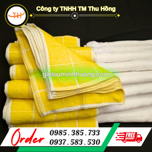 Khăn lau chén bát sợi cotton siêu thấm hút Khăn lau chén bát hình vuông 28x28