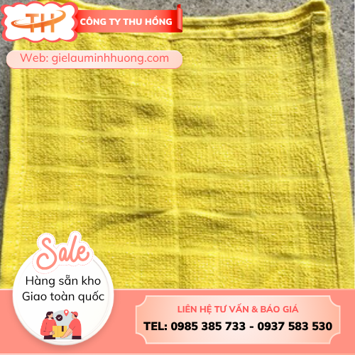 Khăn lau cotton 28x28 Khăn lau cotton 28x28 lau bụi bẩn, thấm dầu nhanh chóng