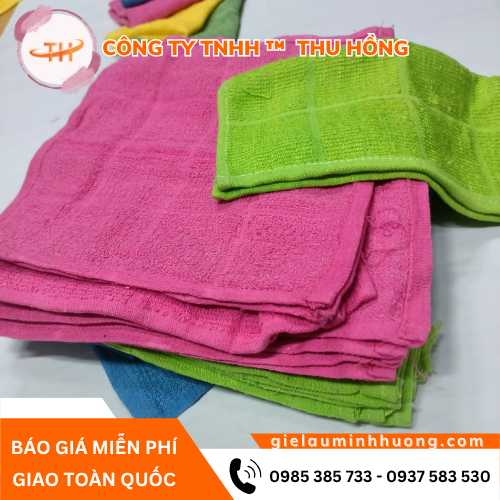 Khăn lau cotton màu không xơ vải, làm sạch bề mặt tốt Khăn lau cotton màu không xơ vải