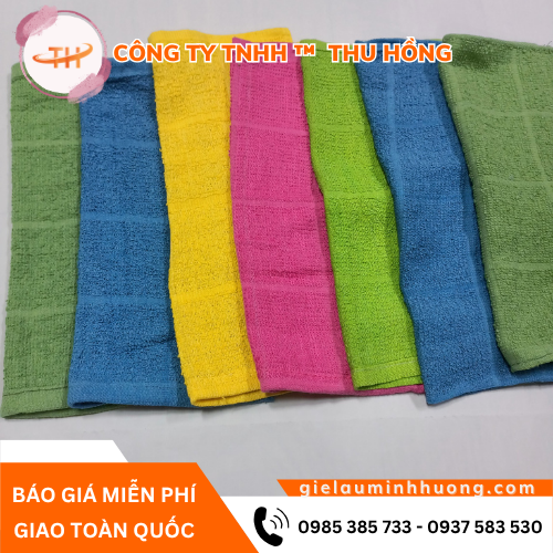 Khăn lau cotton màu nổi bật dễ phân loại Khăn lau cotton màu nổi bật dễ phân loại