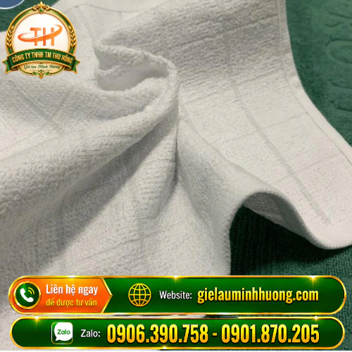 Khăn lau cotton trắng dễ quan sát vết bẩn Khăn lau cotton trắng dễ quan sát vết bẩn