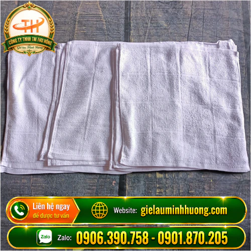 Khăn lau cotton trắng sợi tự nhiên an toàn 100% Khăn lau cotton trắng sợi tự nhiên an toàn 100%