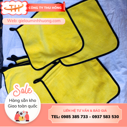 Khăn lau đa năng hai mặt vàng xám sỉ số lượng lớn Khăn lau đa năng hai mặt vàng xám sỉ số lượng lớn