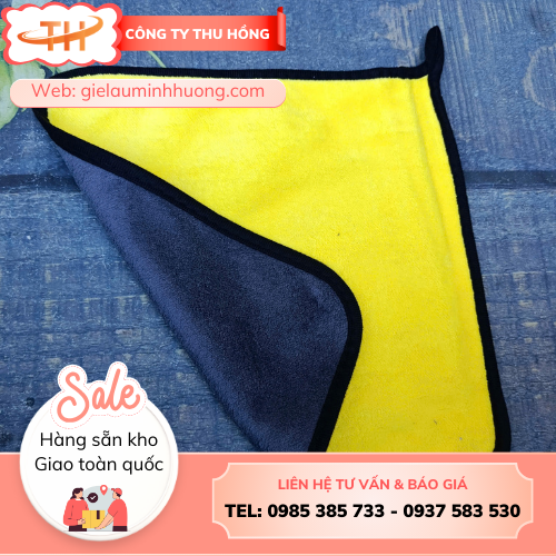 Khăn lau đa năng hai mặt vàng xám Khăn lau đa năng hai mặt vàng xám