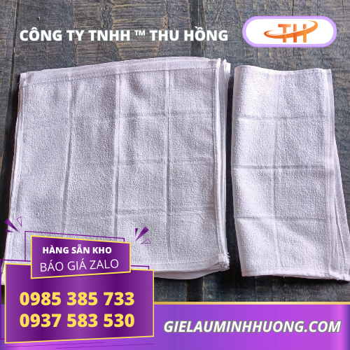 Khăn lau đa năng sợi cotton màu trắng  Khăn lau đa năng sợi cotton màu trắng