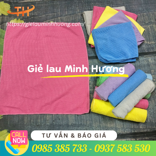 Khăn lau đa năng vuông trơn nhiều màu sắc Khăn lau đa năng vuông trơn nhiều màu sắc
