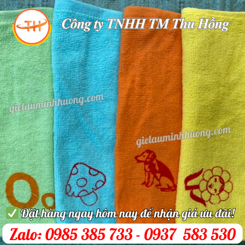 Khăn lau mẫu giáo cho bé trai, bé gái nhiều màu đẹp Khăn lau mẫu giáo cho bé trai, bé gái nhiều màu đẹp