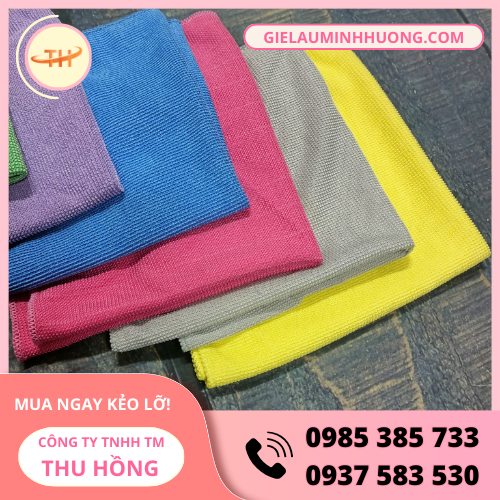 Khăn lau microfiber 35x35 loại rẻ, bền, đẹp tại Thu Hồng  Khăn lau microfiber 35x35 loại rẻ, bền, đẹp tại Thu Hồng