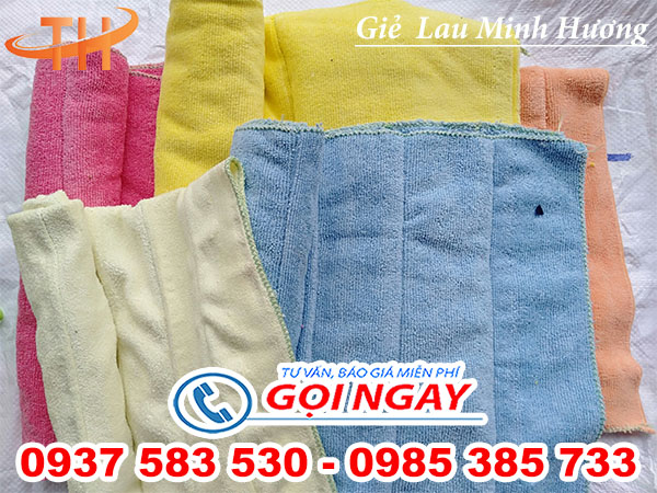 Khăn lau microfiber may nối giá rẻ nhiều màu đẹp