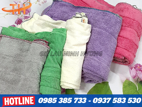 khăn lau nối nhiều màu đẹp
