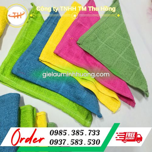 Khăn lau tay vuông siêu thấm giá rẻ có nhiều màu Khăn lau tay vuông siêu thấm giá rẻ có nhiều màu