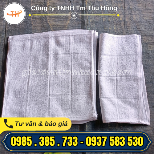 Khăn lau trắng cotton nhiều ô vuông Khăn lau trắng cotton nhiều ô vuông